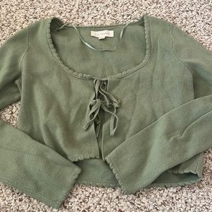 La hearts - green tie sweater